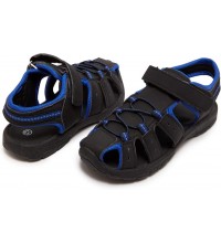 Boys Water Shoes, Rugged Closed Toe Back Strap Amphibian Sandals for Beach, Hiking & Outdoor Sports - Patterned/Solid