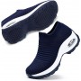 Womens Slip on Walking Shoes Breathable Non Slip Work Shoes Comfortable Air Cushion Orthopedic Sneakers with Arch Support Womens Slip on Walking Shoes Breathable Non Slip Work Shoes Comfortable Air Cushion Orthopedic Sneakers with Arch Support