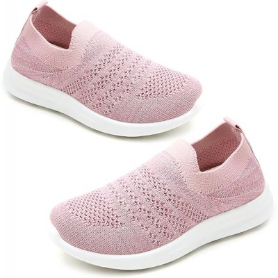 Girls Sneakers Kids Lightweight Slip On Running Shoes Pink/Blue/Navy/Black Walking Shoes Breathable Tennis Shoes for Toddler/Little Kids/Big Kids