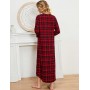 Long Flannel Nightgown for Women Long Sleeve Plus Size