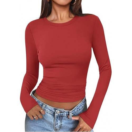 Womens Basic T-Shirts Going Out Crop Tops Tight Slim Fit Cute Teen Girls Short Sleeve/Long Sleeve Y2k Clothes Womens Basic T-Shirts Going Out Crop Tops Tight Slim Fit Cute Teen Girls Short Sleeve/Long Sleeve Y2k Clothes
