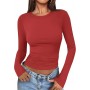 Womens Basic T-Shirts Going Out Crop Tops Tight Slim Fit Cute Teen Girls Short Sleeve/Long Sleeve Y2k Clothes Womens Basic T-Shirts Going Out Crop Tops Tight Slim Fit Cute Teen Girls Short Sleeve/Long Sleeve Y2k Clothes